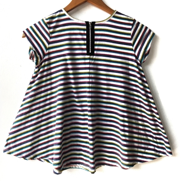 GIRL'S STRIPED SWING TOP - Picture 3 of 5